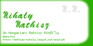mihaly mathisz business card